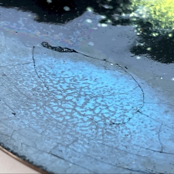 Vintage Enamelled Copper Trinket Dish - Picture 16 of 16